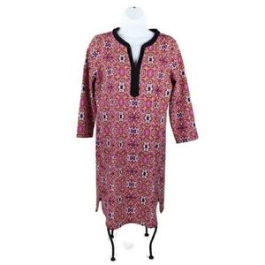 Lands' End Multicolor Mosaic Medallion Print Tunic Dress Womens Small 6-8 NWT